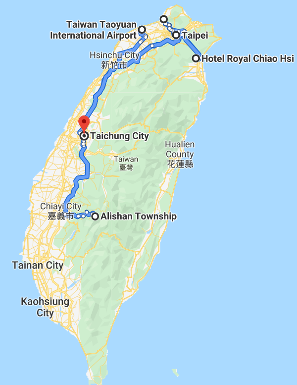 Taiwan Map Trip 2019